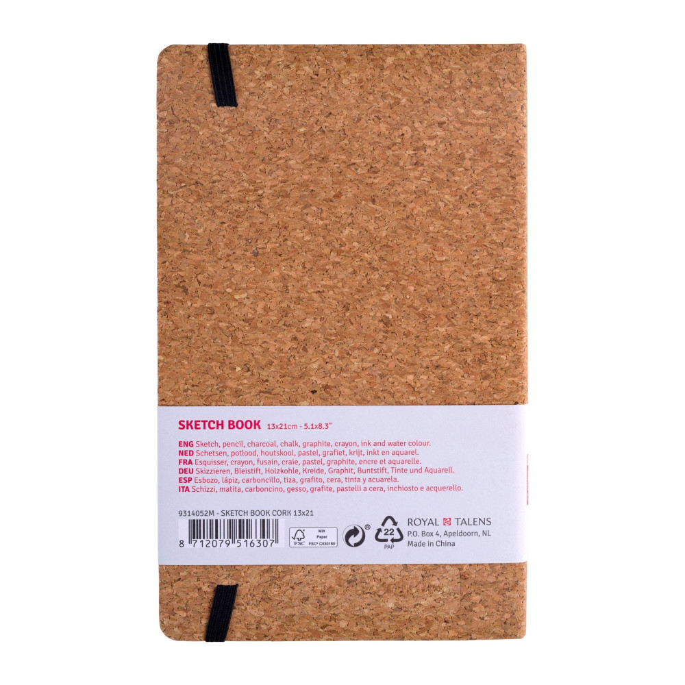 Sketch Book 13 x 21 cm - Talens Art Creation - Cork, 140 g, 80 sheets