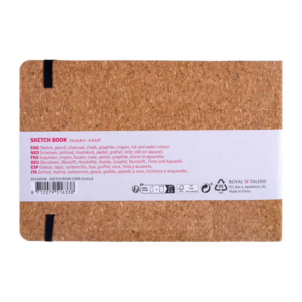 Sketch Book 21 x 14,8 cm - Talens Art Creation - Cork, 140 g, 80 sheets