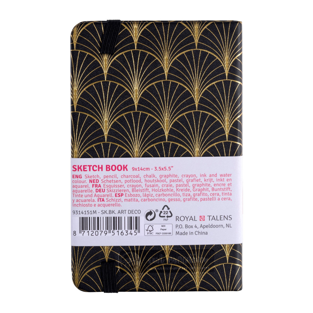 Sketch Book 9 x 14 cm - Talens Art Creation - Art Deco, 140 g, 80 sheets