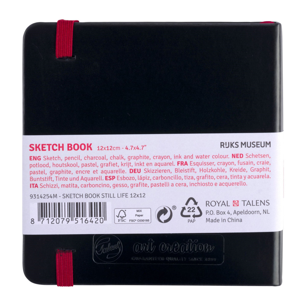 Sketch Book 12 x 12 cm - Talens Art Creation - Still Life, 140 g, 80 sheets