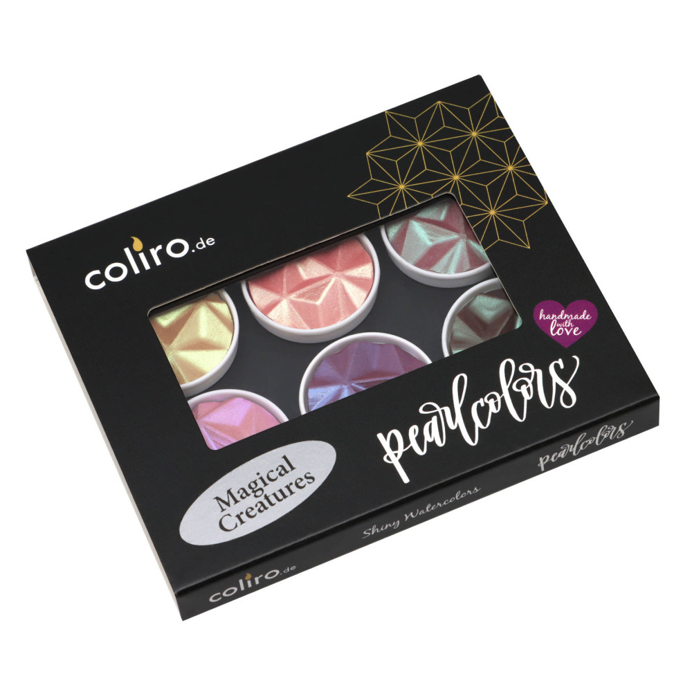 Zestaw akwareli, Magical Creatures - Coliro Pearl Colors - 6 kolorów