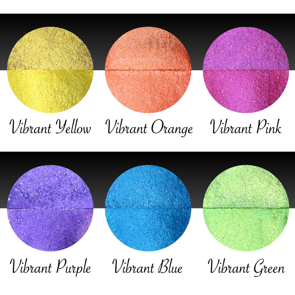 Set of watercolor paints, Vibrant - Coliro Pearl Colors - 30 mm, 6 pcs.