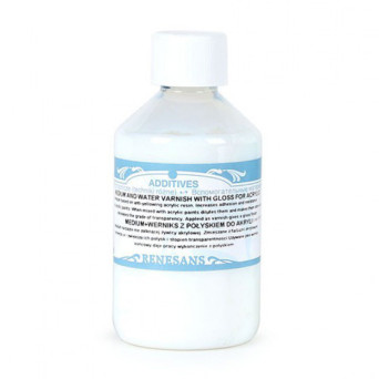 Medium and water varnish for acrylics - Renesans - gloss, 250 ml