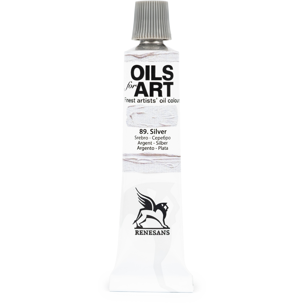 Farba olejna metaliczna Olej for Art - Renesans - 89, srebro, 20 ml
