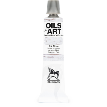 Farba olejna metaliczna Olej for Art - Renesans - 89, srebro, 20 ml