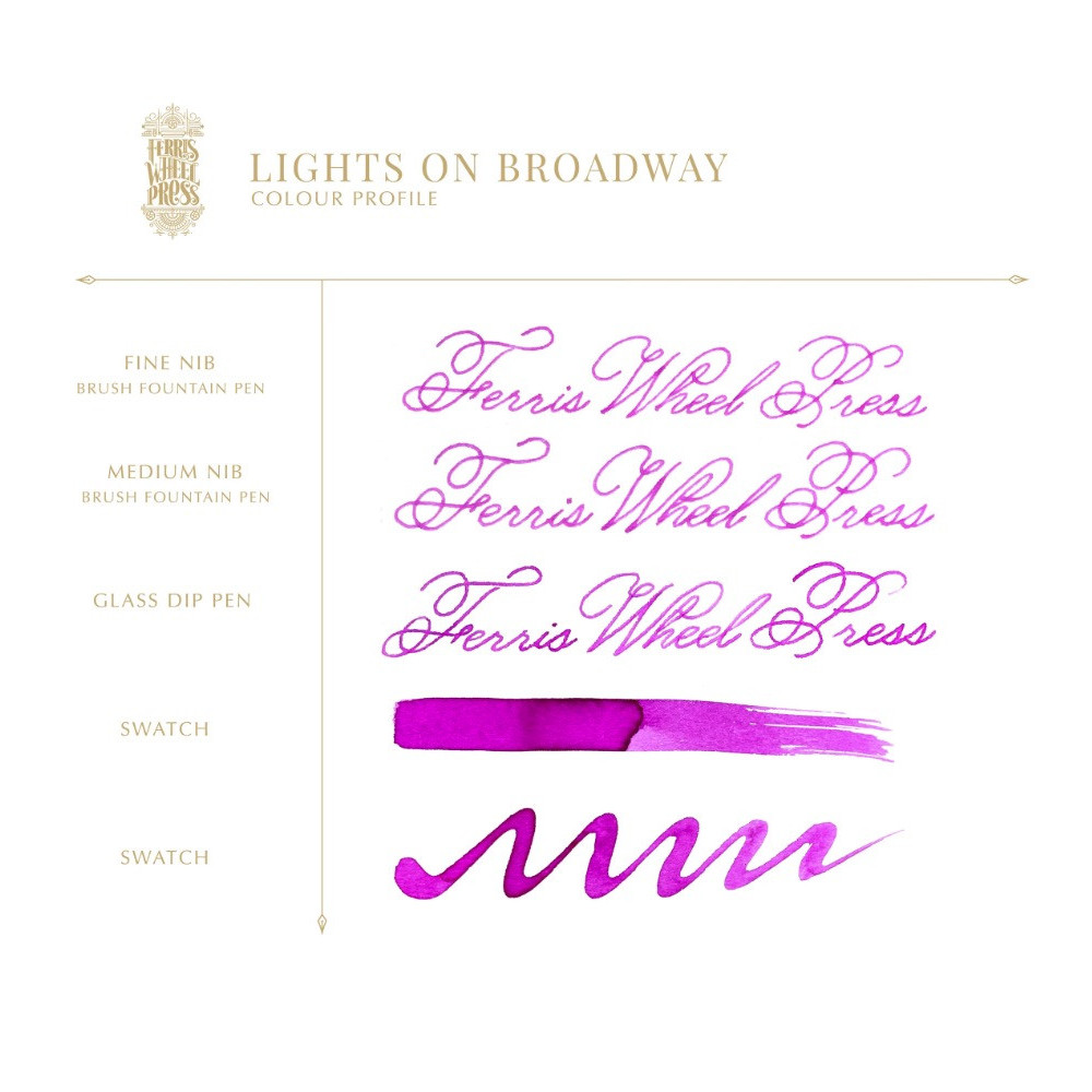 Calligraphy ink - Ferris Wheel Press - Lights on Broadway, 38 ml