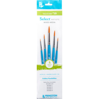 Synthetic Select Artiste brushes, Value Set 10 - Princeton - 5 pcs.