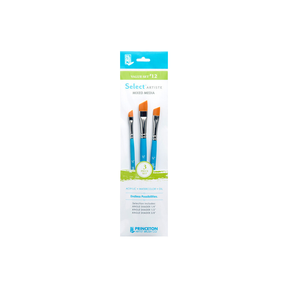Synthetic Select Artiste brushes, Value Set 12 - Princeton - 3 pcs.