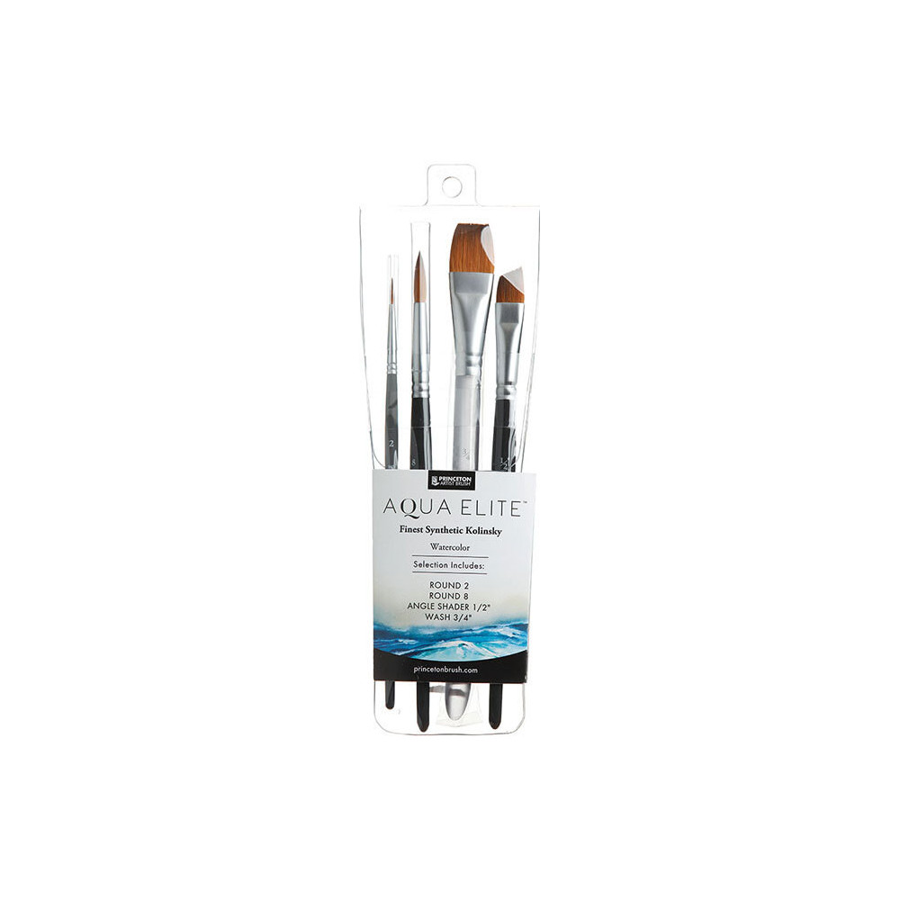 Set of synthetic Aqua Elite brushes - Princeton - 4 pcs.