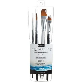Zestaw pędzli syntetycznych Aqua Elite - Princeton - 4 szt.
