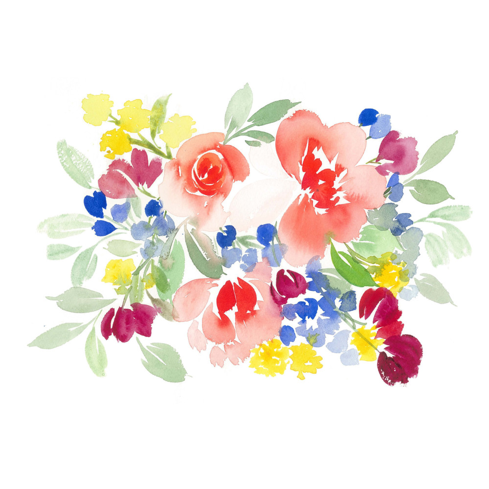 Set of synthetic Watercolor Floral brushes - Princeton - 6 pcs.