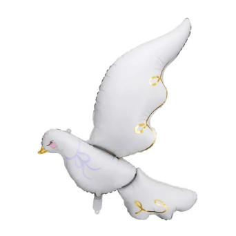 Foil balloon, Dove - white, 80 x 100 cm