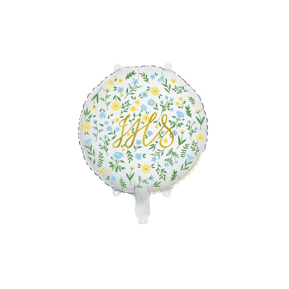 Balon foliowy, IHS - niebieski, 45 cm