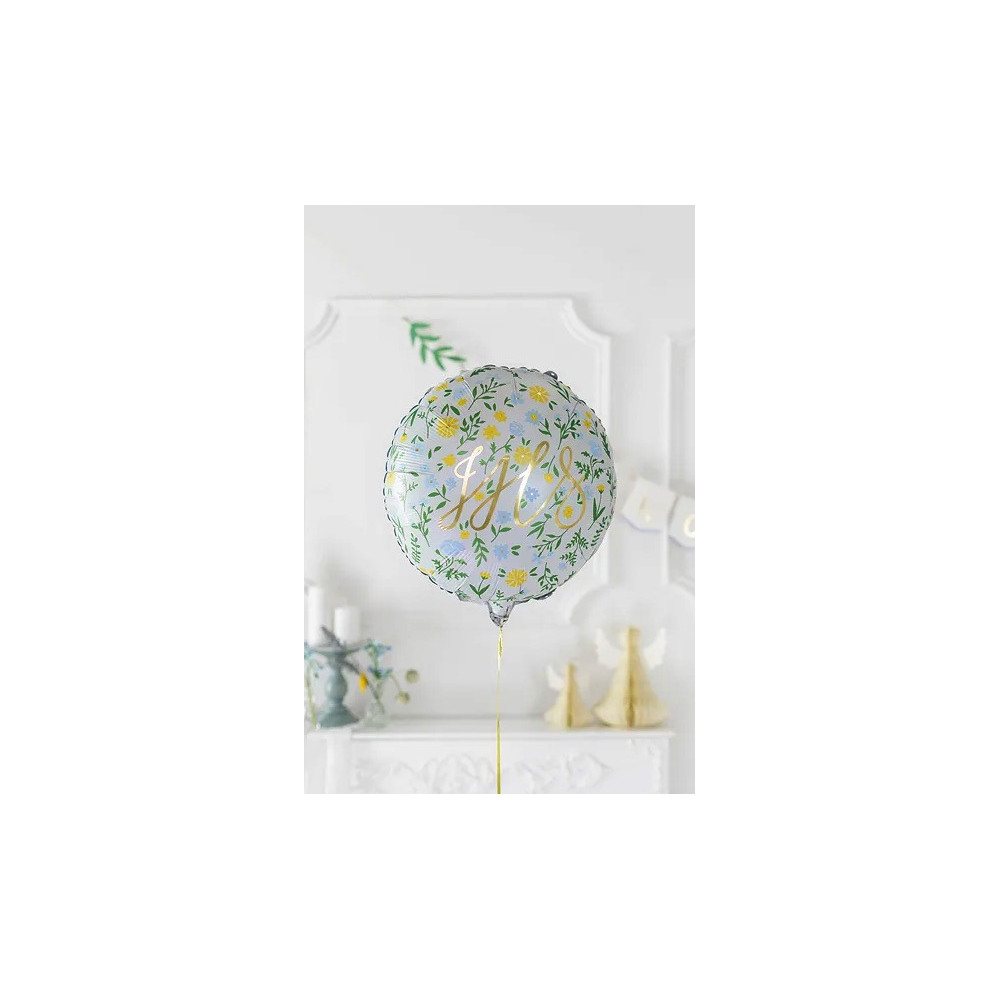 Foil balloon, IHS - blue, 45 cm