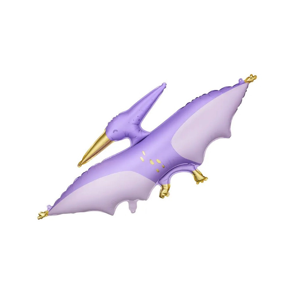 Foil balloon, Pterodactyl - violet, 120 x 62 cm