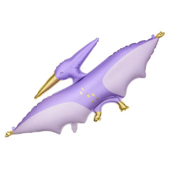 Balon foliowy, Pterodaktyl - fioletowy, 120 x 62 cm
