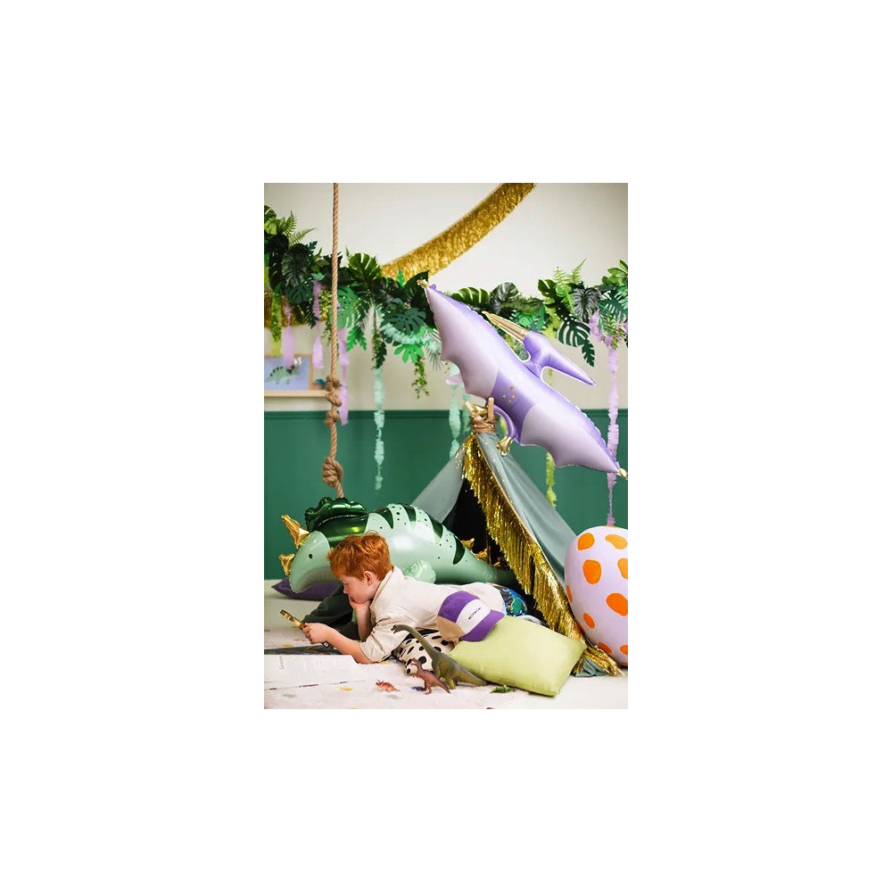 Foil balloon, Pterodactyl - violet, 120 x 62 cm