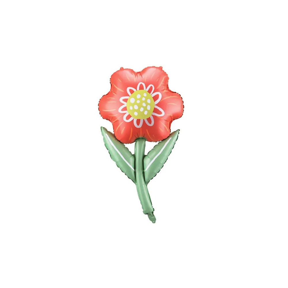 Foil balloon, Flower - red, 53 x 96 cm