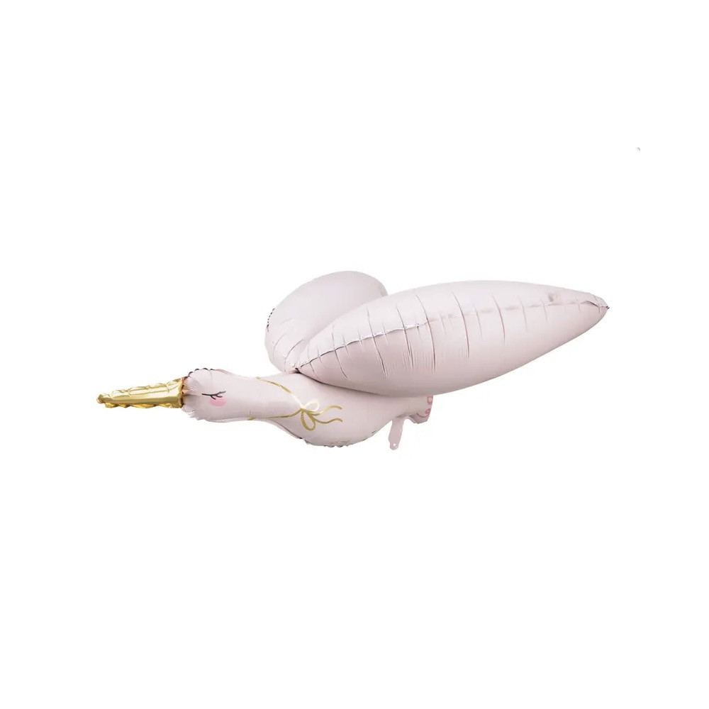 Foil balloon, Stork - light pink, 103 x 60 cm