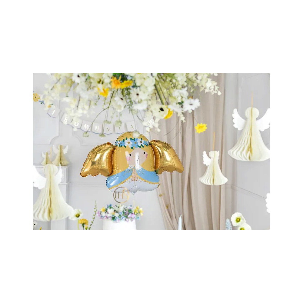 Paper honeycomb decoration, Angel - ivory, 24 cm