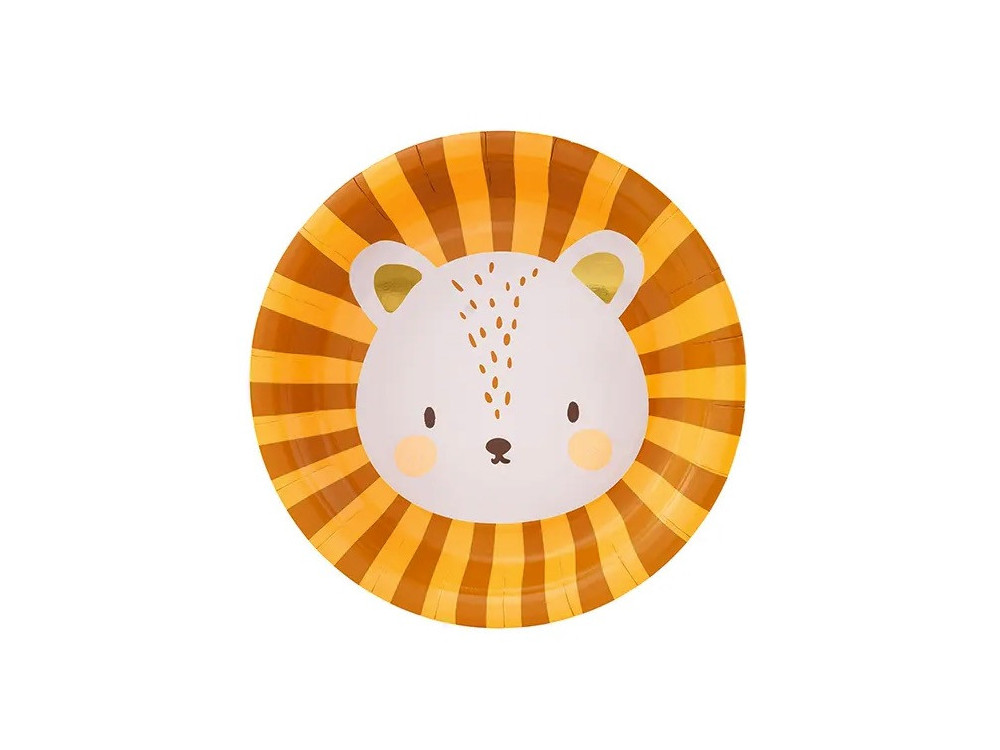 Paper plates, Lion - 18 cm, 6 pcs.