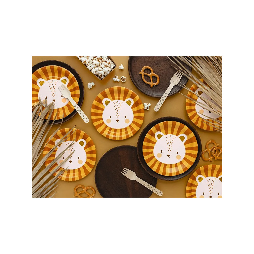 Paper plates, Lion - 18 cm, 6 pcs.