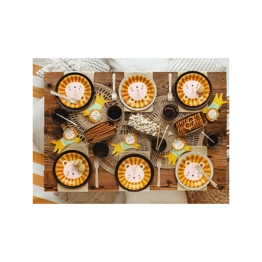 Paper plates, Lion - 18 cm, 6 pcs.
