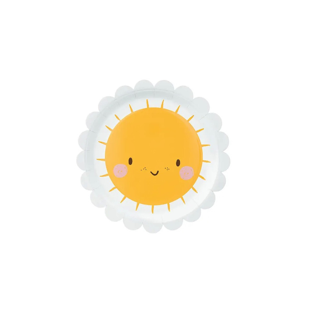 Paper plates, Sun - 18 cm, 6 pcs.