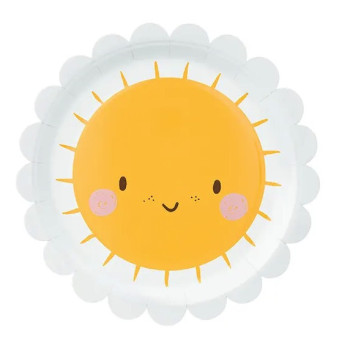 Paper plates, Sun - 18 cm, 6 pcs.
