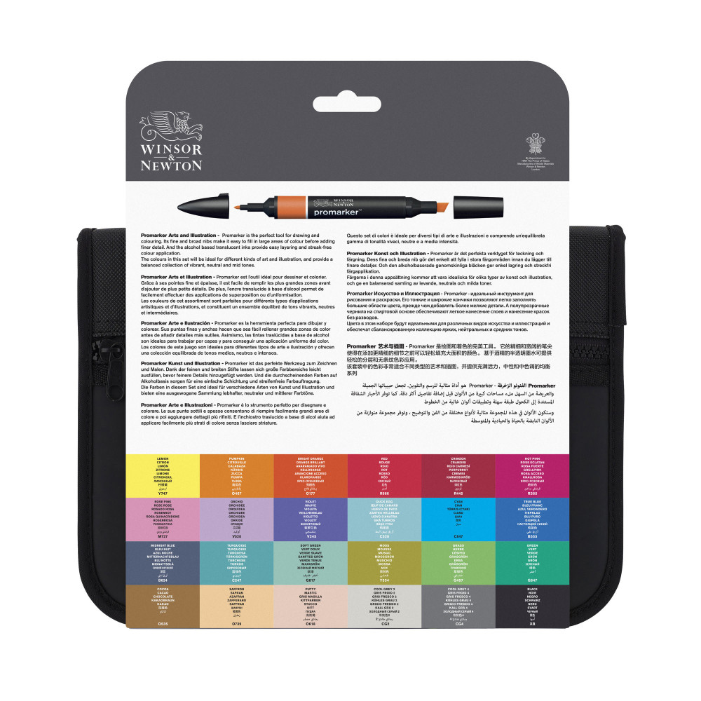 Promarker set Art and Illustration - Winsor & Newton - 24 pcs.