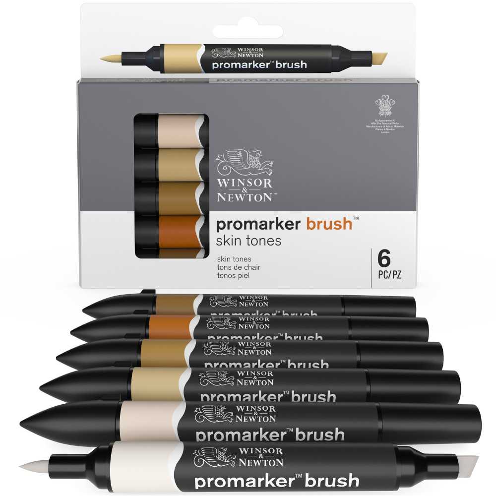 Promarker Brush Skin Tones set 1 - Winsor & Newton - 6 pcs.