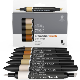 Promarker Brush Skin Tones set 1 - Winsor & Newton - 6 pcs.