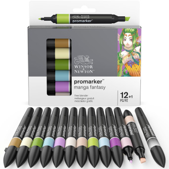 Zestaw Promarker - Winsor & Newton - Manga Fantasy, 12+1 szt.