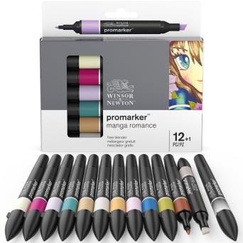 Zestaw Promarker - Winsor & Newton - Manga Romance, 12+1 szt.