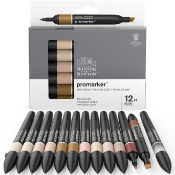 Zestaw Promarker - Winsor & Newton - Skin Tones, 12 + 1 szt.