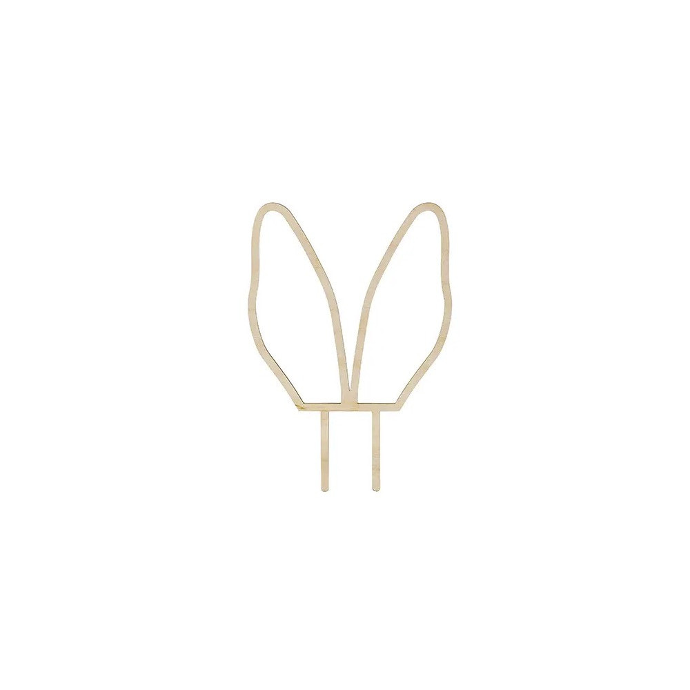 Easter cake topper, Rabbit Ears - wooden, 20 cm