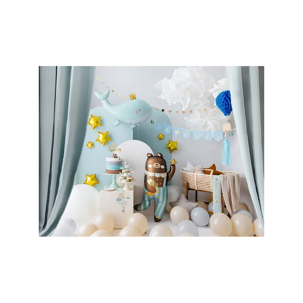 Toppery do muffinek, Wieloryb - niebieskie, 11-13,5 cm, 7 szt.