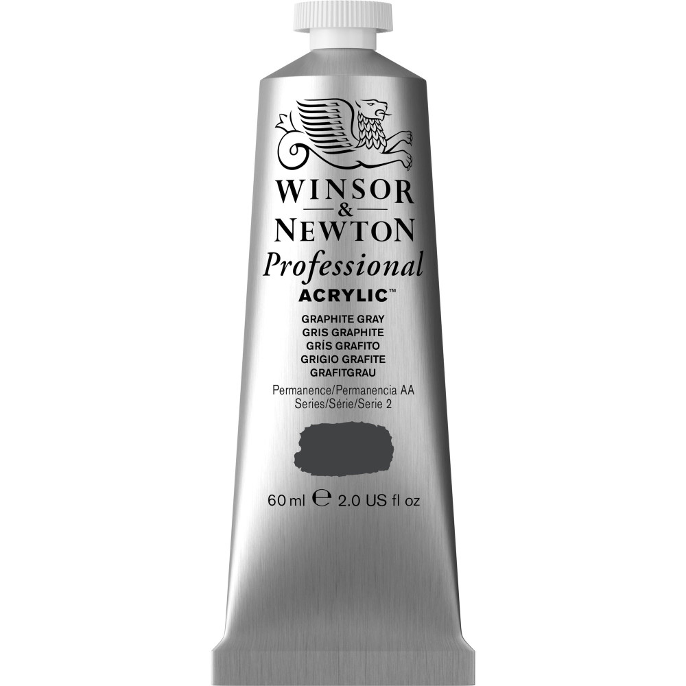 Acrylic paint Professional Acrylic - Winsor & Newton - Graphite Grey, 60 ml