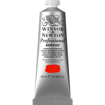 Farba akrylowa Professional Acrylic - Winsor & Newton - Cadmium Red Medium, 60 ml