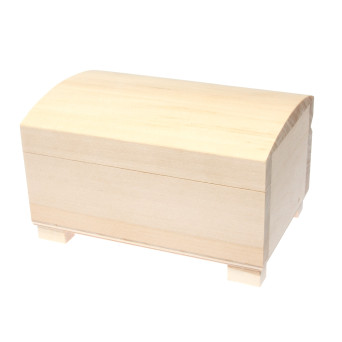 Kuferek drewniany na biżuterię - 12 x 8 x 7 cm
