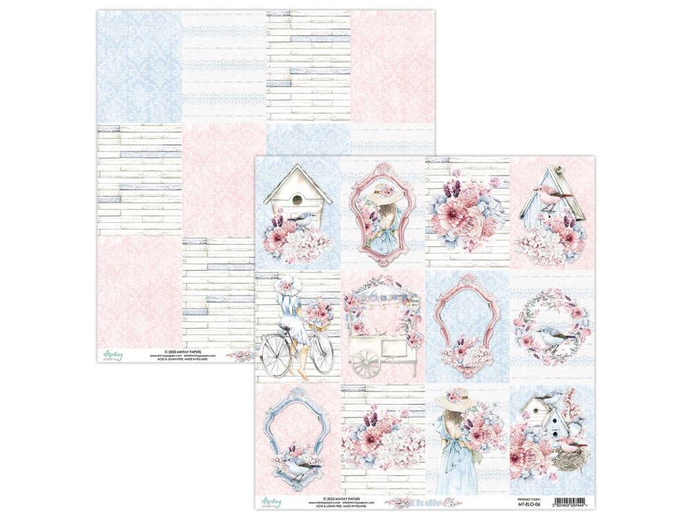 Papier do scrapbookingu 30,5 x 30,5 cm - Mintay - Elodie 06