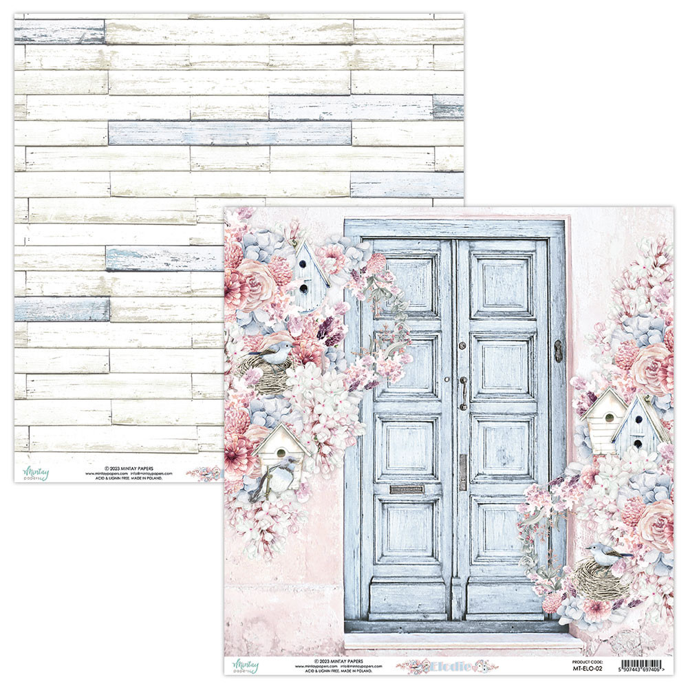 Set of scrapbooking papers 30,5 x 30,5 cm - Mintay - Elodie