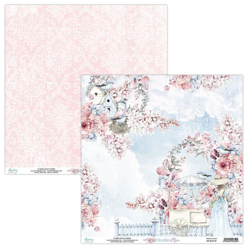 Zestaw papierów do scrapbookingu 30,5 x 30,5 cm - Mintay - Elodie