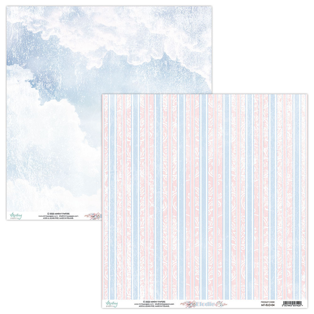 Set of scrapbooking papers 30,5 x 30,5 cm - Mintay - Elodie