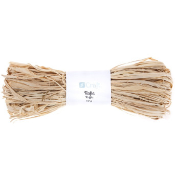 Rafia dekoracyjna - DpCraft - naturalna, 50 g