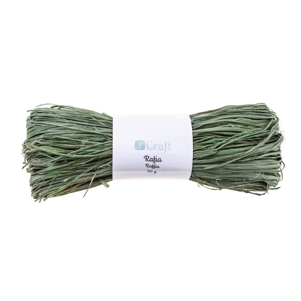 Decorative raffia - DpCraft - green, 50 g