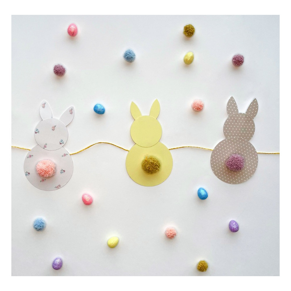 Plush Teddy pompoms - DpCraft - multicolor, 30 pcs.