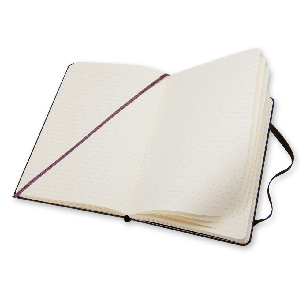 Notatnik w linie A5 - Moleskine - czarny twarda okładka