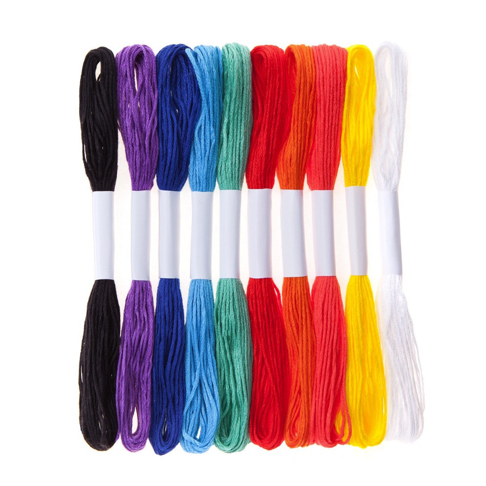 Set of stranded cotton - DpCraft - multicolor, 10 pcs.