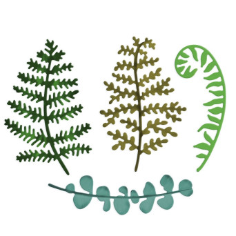 Set of cutting dies - DpCraft - Delicate Leaves, 4 pcs.